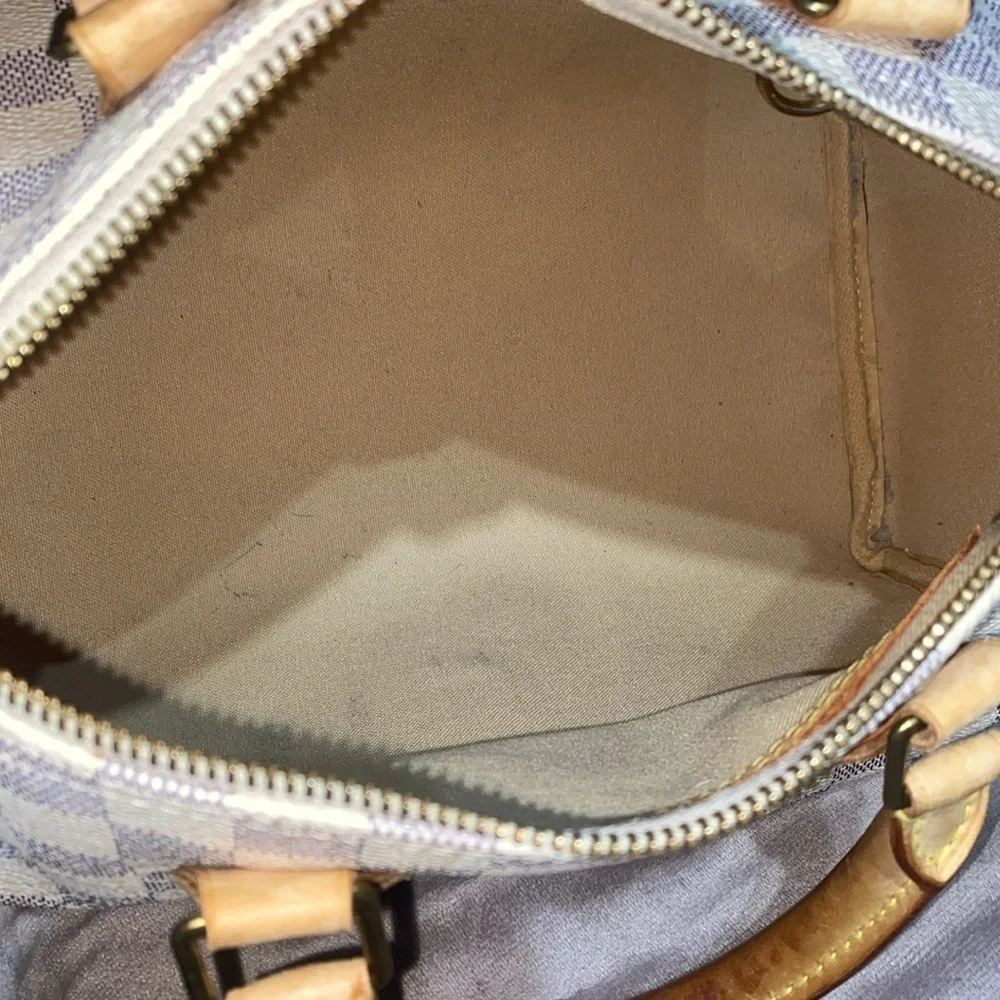 Louis Vuitton Speedy 25 Damier Azur Satchel